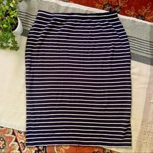Max Studio Stretchy Striped Pencil Skirt